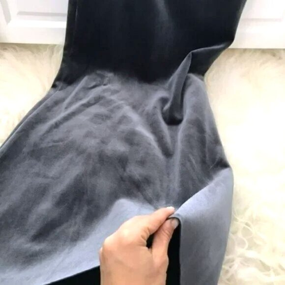 NWT ELIZA J Velvet One Shoulder Bow Accent Asymmetrical Gown Maxi Dress - Picture 10 of 11